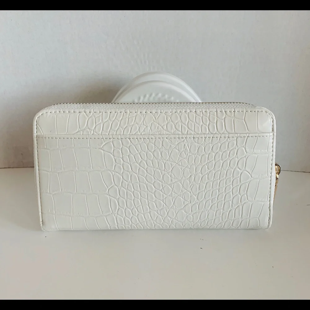 IMAN Croco-Embossed Zip Around Wallet